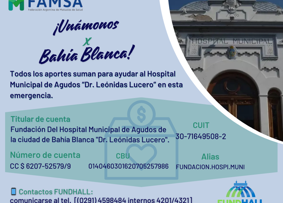 Ante la catástrofe, ¡unámonos por Bahía Blanca!